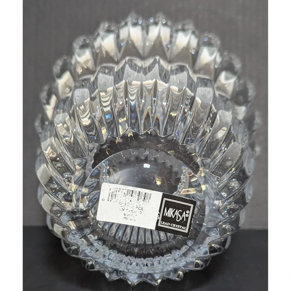 Vintage 80s‎ 90s Mikasa Ice Palace Lead Crystal Vase 9